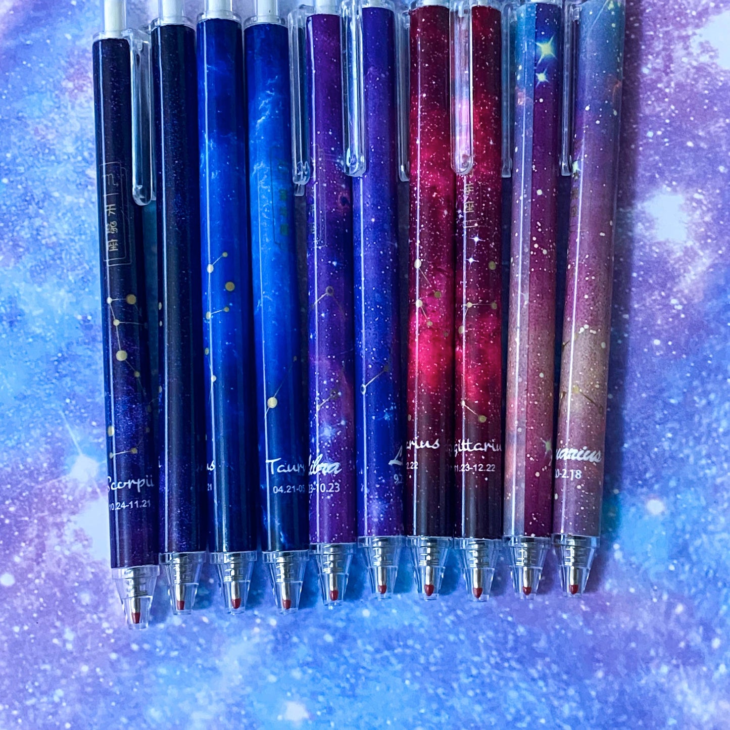 Sale just 80p! STAR SIGN BLACK GEL INK Zodiac Click PEN