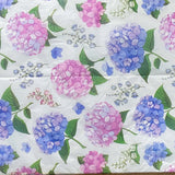 tissue paper floral flower flowers hydrangea hydrangeas pack of 2 sheets uk cute kawaii stationery packaging supplies wrap gift gifts