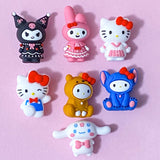 sanrio japanese characters silicone bead beads cute kawaii uk craft supplies beaded pen pens making stationery gift gifts kuromi rabbit bunny my melody hello kitty cat cats cinnamoroll puppy dog fun make your own jewellery making shop store blue red pink white patterned 15mm jumbo large big