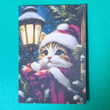 christmas animal animals woodland festive blank greetings card cards uk cute kawaii envelope kraft brown envelopes kitten kittens puppy dog dogs deer baby stag rabbit bunny fox foxes matte cards stationery shop store