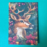 christmas animal animals woodland festive blank greetings card cards uk cute kawaii envelope kraft brown envelopes kitten kittens puppy dog dogs deer baby stag rabbit bunny fox foxes matte cards stationery shop store