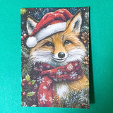 christmas animal animals woodland festive blank greetings card cards uk cute kawaii envelope kraft brown envelopes kitten kittens puppy dog dogs deer baby stag rabbit bunny fox foxes matte cards stationery shop store