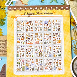 vintage sticker bundle for junk journals with botanical clear stickers, collage elements and layered journal aesthetic