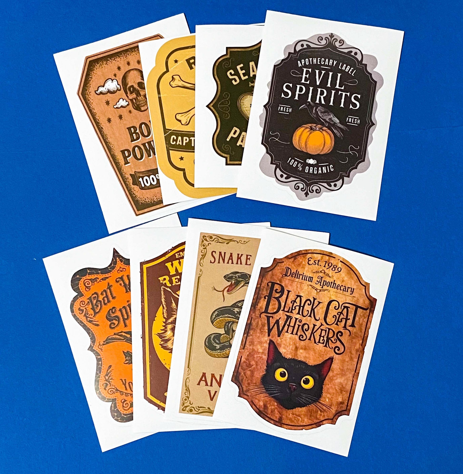 vintage style potion bottle label stickers