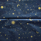 starry sky black and gold tissue paper sheets pack of 2 constellations moon moons and stars foiled paper. uk cute kawaii packaging supplies shop.
