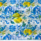 beautiful yellow lemon lemons fruit fruits floral pattern blue ornate tissue paper sheet sheets fine light papers uk cute kawaii stationery packaging supplies shop store summer gift gifts wrap wrapping