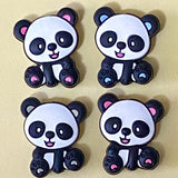 silicone pvc jumbo very large wild animal animals bead beads uk cute kawaii craft supplies shop store brown orange print pattern patterned 15mm round lion tiger giraffe panda lion highland cow toppers pen beaded make your own fun kids gift gifts