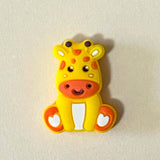 silicone pvc jumbo very large wild animal animals bead beads uk cute kawaii craft supplies shop store brown orange print pattern patterned 15mm round lion tiger giraffe panda lion highland cow toppers pen beaded make your own fun kids gift gifts