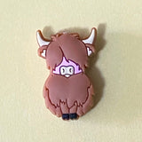 silicone pvc jumbo very large wild animal animals bead beads uk cute kawaii craft supplies shop store brown orange print pattern patterned 15mm round lion tiger giraffe panda lion highland cow toppers pen beaded make your own fun kids gift gifts