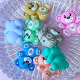 teddy bear bears cute kawaii silicone big large jumbo bead beads uk craft supplies shop store make your own beaded pens jewellery pink lilac blue mint green grey beige cuddly turquoise  kits 31mm
