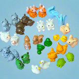 colourful animal figure figures figurines miniature miniatures animals cute kawaii resin 3d models cat kitten rabbit frog dog puppy turtle duck goose squirrel fox horse chick snake little small mini dolls house 