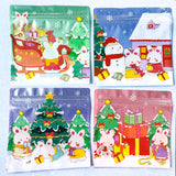 large big jumbo cello plastic bag bags re-sealable ziplock re sealable christmas festive pretty fun cute kawaii bunny rabbit rabbits bunnies pink red blue green uk stationery packaging supplies shop store gift gifts