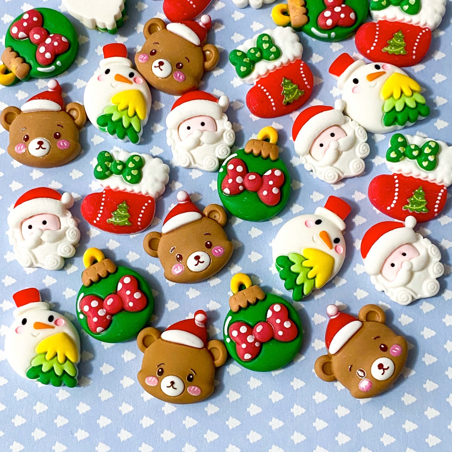 JOLLY CHRISTMAS Resin Flatback
