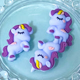 pale light blue and lilac purple turquoise unicorn unicorns silicone bead beads chunky large big jumbo 15mm 37mm uk cute kawaii craft supplies shops store crafts make your own beaded pen pens jewellery fun pretty