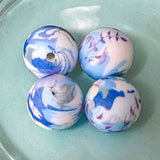 pale light blue and lilac purple turquoise unicorn unicorns silicone bead beads chunky large big jumbo 15mm 37mm uk cute kawaii craft supplies shops store crafts make your own beaded pen pens jewellery fun pretty
