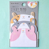 trio triple 3 memo memos sticky note notes pad cute kawaii animal animals stationery shop store uk pink pig pigs bunny rabbit rabbits bear bears fox foxes corgi moshi