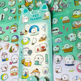 cute kawaii white bear bears polar animal animals clear plastic pet sticker stickers sheet sheets uk stationery supplies shop store planner addict addicts fun planet
