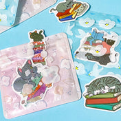 pretty floral pink and blue resealable re-sealable zip lock bag bags cello plastic uk cute kawaii packaging supplies stationery store flower flowers bird birds spring