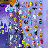 spooky cute puffy sticker stickers pack big large jumbo planner supplies stationery store shop uk cute kawaii pumpkin ghost bat monster spider haunted house witch owl mummy graveyard kids fun gift