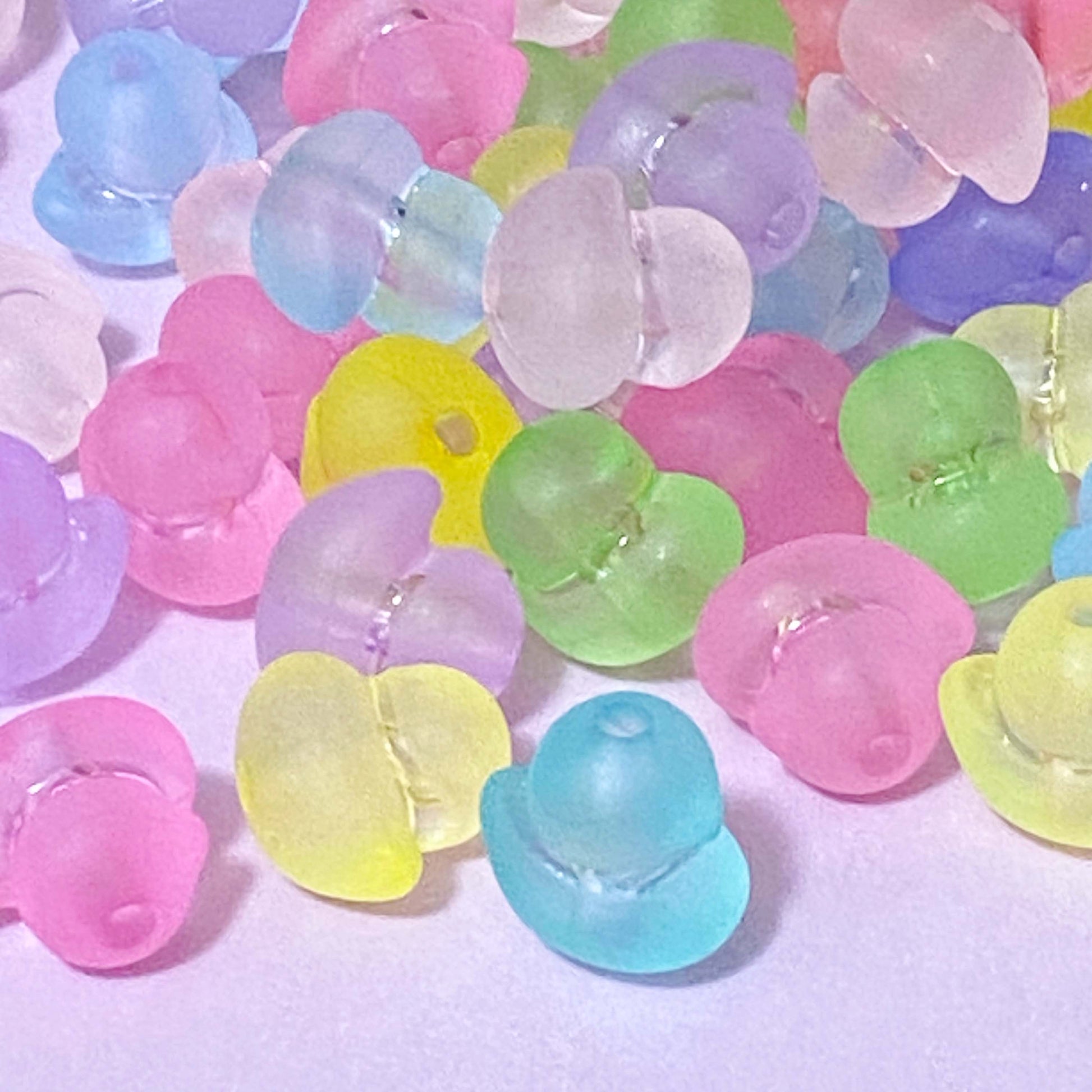 duck ducks duckling cute kawaii bead beads acrylic uk craft supplies shop store pretty pastel colours little small 15mm