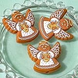 silicone bead beads large jumbo big chunky christmas festive brown cookie gingerbread angel angels biscuit pattern patterned 15mm round white gold pearl pearly metallic uk cute kawaii craft supplies  shop store build your own beaded pen pens jewellery making