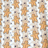 gingerbread man men tissue paper sheet sheets uk cute kawaii craft supplies packaging materials christmas festive yellow brown star stars pattern patterned