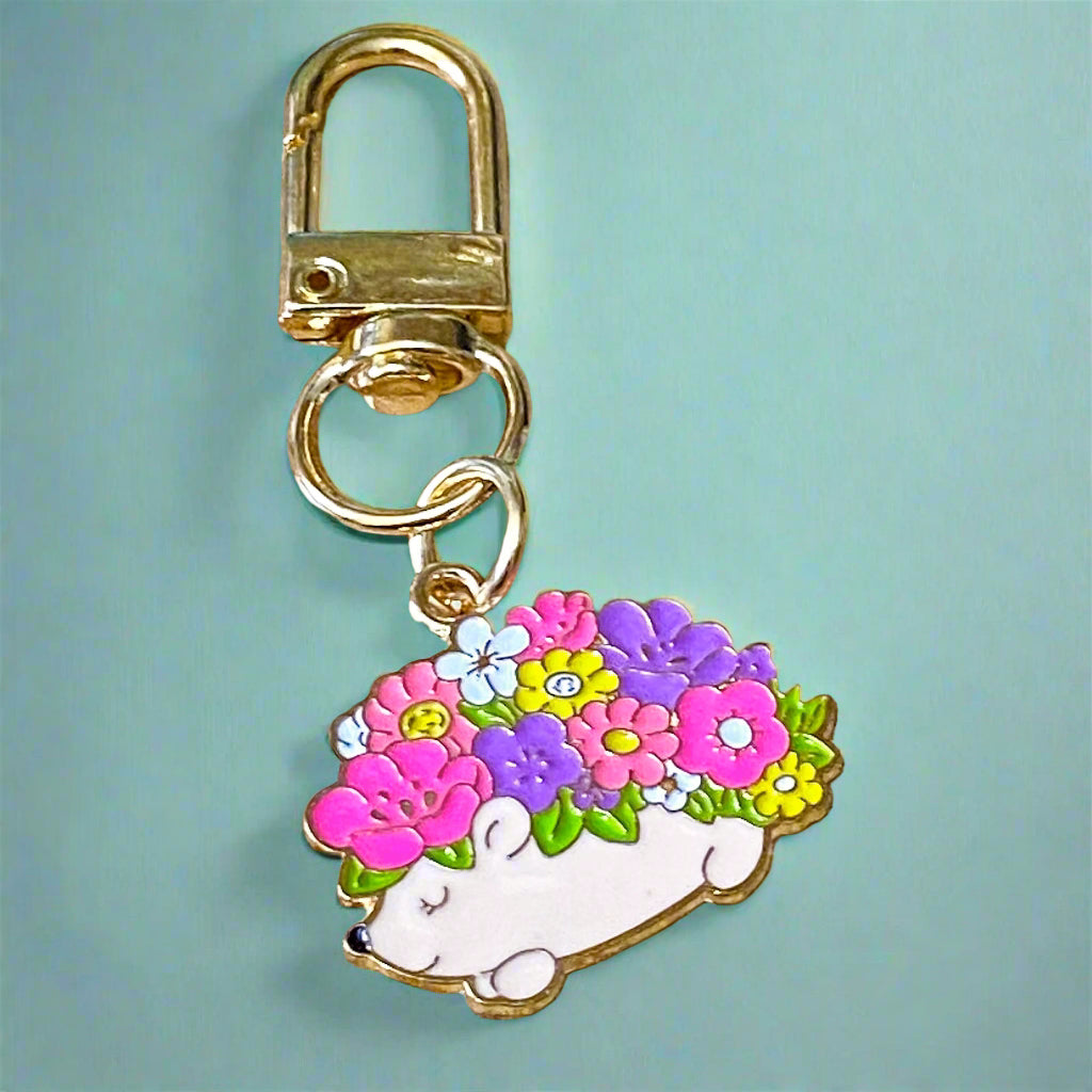 cute animal animals enamel metal gold tine clip clips key keyring keychain bag charm charms turtle white cat dog puppy kitten hedgehog fox uk stationery gift gifts shop store pretty fun bargain present floral flowers blossom spring
