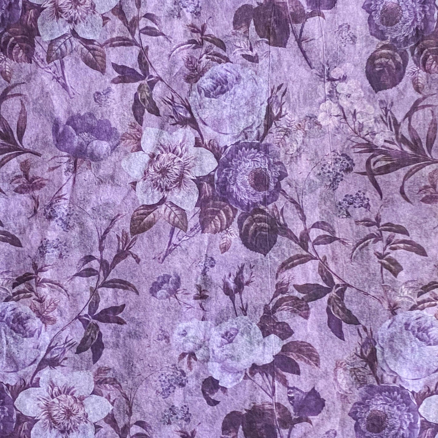 Tissue Paper 3 Sheets- VINTAGE PURPLE ROSE #56