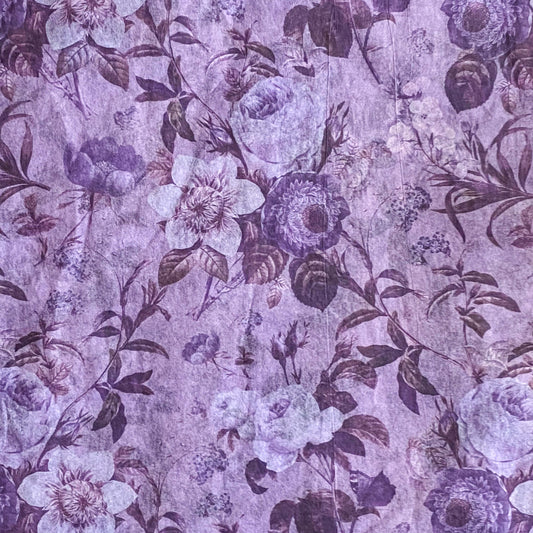Tissue Paper 3 Sheets- VINTAGE PURPLE ROSE #56