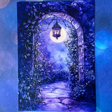 bewitched magic magical postcard post card cards uk cute kawaii witch witchcraft spooky haunted halloween individual dark deep colours purple blue yellow broom books potion mouse mice haunted house woods woodland stationery shop store pretty mushroom toadstool mushrooms lilac enchanted