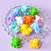 chunky 21mm elephant elephants colourful acrylic bead beads uk cute kawaii baby animal animals craft supplies shop store pretty make your own beaded pen pens jewellery fun pink blue mint yellow green white orange lilac