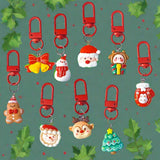 christmas clip clips planner charm charms keyring key ring rings keychain red santa tree bell bells gingerbread man men glove mitten snowman reindeer rudolph uk cute kawaii gift gifts festive stocking filler fillers