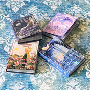 MINI DECORATIVE PAPER PAD WITH VELLUM AND SCRAPBOOKING PAPER, SMALL JOURNALING EPHEMERA FANTASY STATIONERY UK