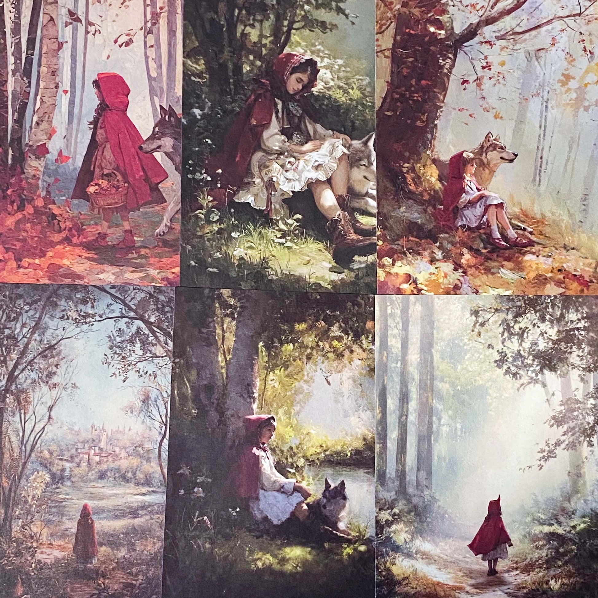 little red riding hood and the wolf paper pack vintage fairytale ephemera woodland jornaling paper set uk