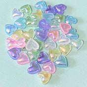 iridescent pearl pearly shimmer heart hearts fb flatback fbs flatbacks embellishment craft supplies 13mm small medium uk cute kawaii crafts hearts pretty flat back 