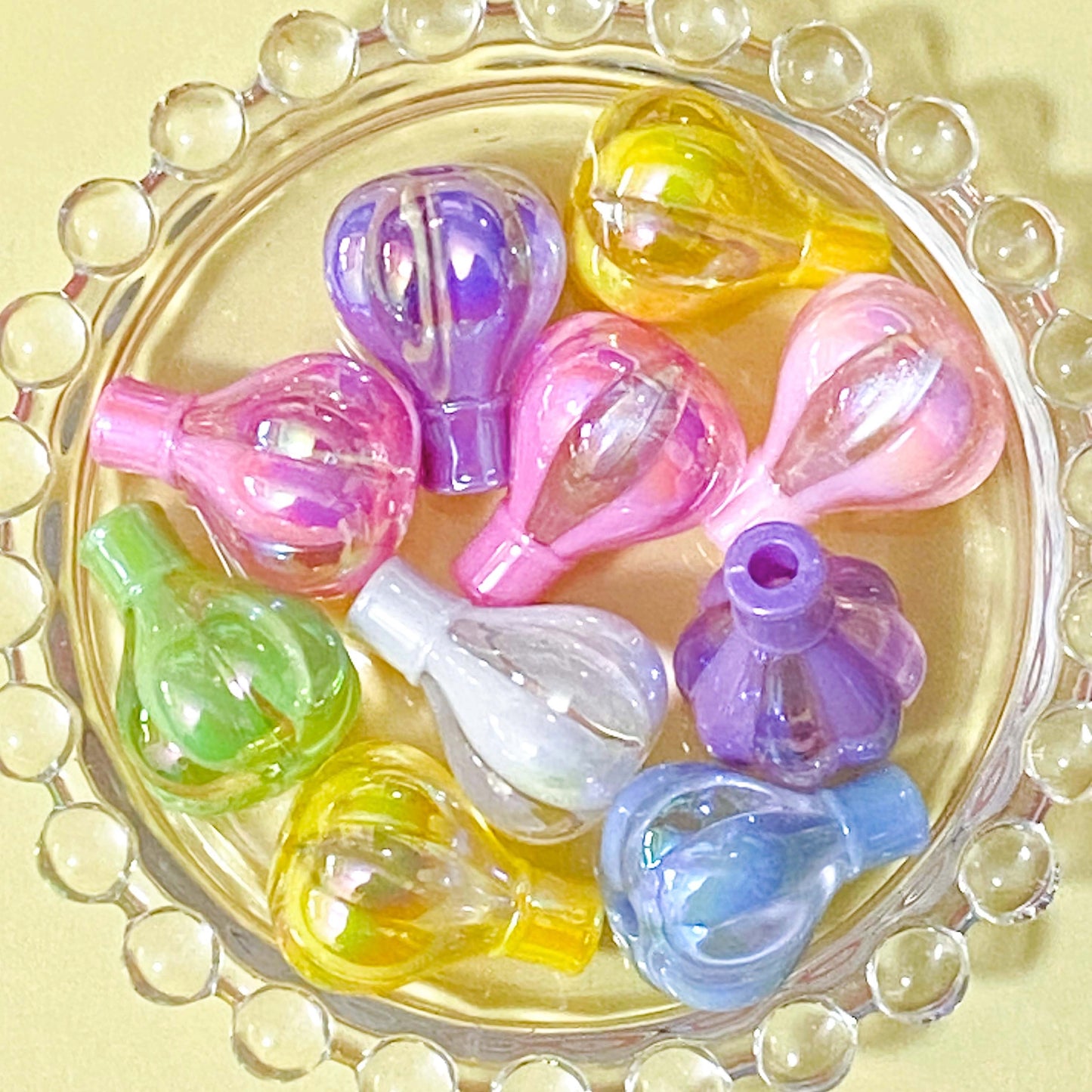 iridescent ab shimmer pearly giant large big chunky jumbo hot air balloon balloons bead beads 26mm uk cute kawaii beaded make your own pens pen jewellery making craft supplies shop store pink green blue lilac white yellow pretty