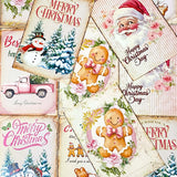 pretty vintage retro feel vibe victorian traditional pink sepia brown postcard postcards christmas festive santa claus father tree snowmen snowman gingerbread man men truck tree hot chocolate cocoa pretty stationery card cards post uk planner addict supplies shop store.