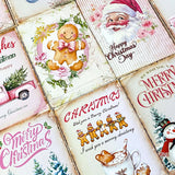 pretty vintage retro feel vibe victorian traditional pink sepia brown postcard postcards christmas festive santa claus father tree snowmen snowman gingerbread man men truck tree hot chocolate cocoa pretty stationery card cards post uk planner addict supplies shop store.