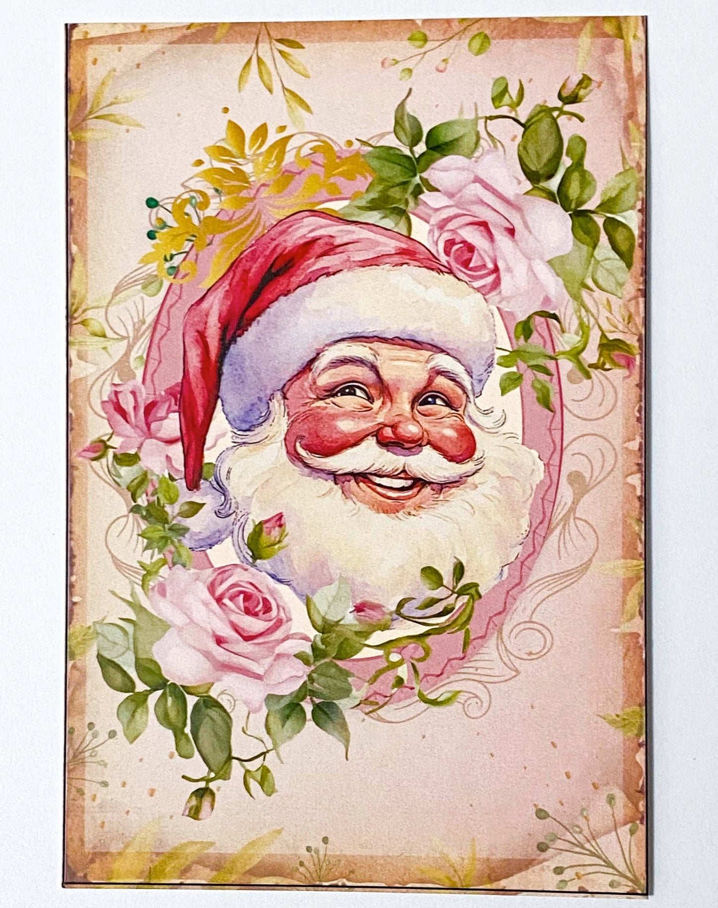 pretty vintage retro feel vibe victorian traditional pink sepia brown postcard postcards christmas festive santa claus father tree snowmen snowman gingerbread man men truck tree hot chocolate cocoa pretty stationery card cards post uk planner addict supplies shop store.