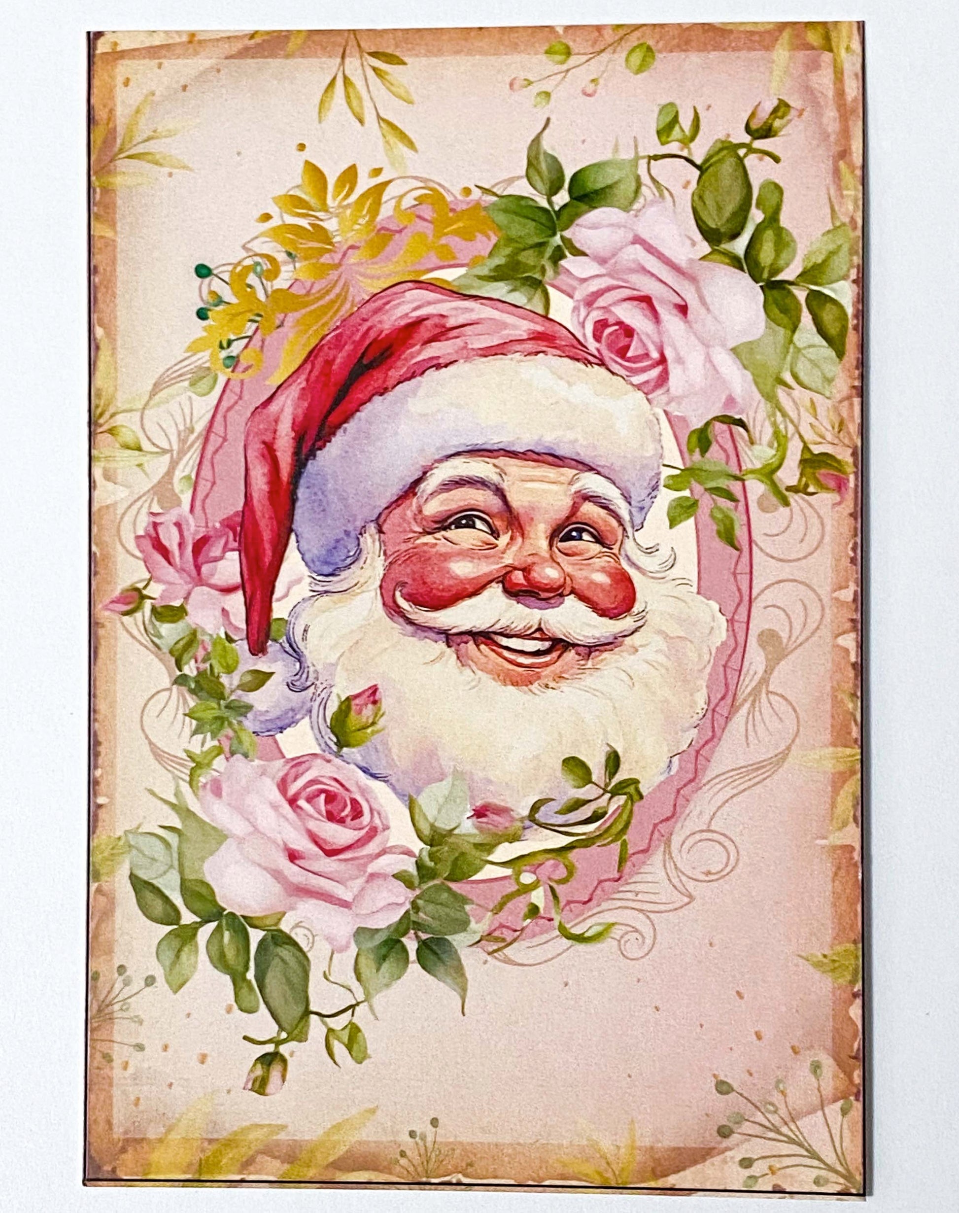 pretty vintage retro feel vibe victorian traditional pink sepia brown postcard postcards christmas festive santa claus father tree snowmen snowman gingerbread man men truck tree hot chocolate cocoa pretty stationery card cards post uk planner addict supplies shop store.