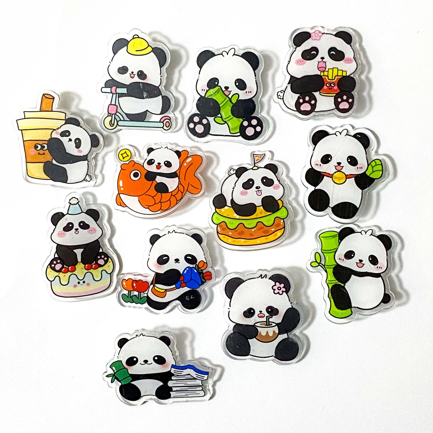 Just 50p! PANDA ACRYLIC PIN BROOCH