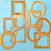 vintage ornate gold frame die cut ephemera set of 10 wrapped in kraft belly band with wax seal for journalling and scrapbooking