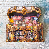 vintage jewel box sticker set ornate ribbon brooch style card stickers hidden treasures range rich colours
