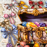 vintage jewel box sticker set ornate ribbon brooch style card stickers hidden treasures range rich colours