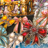 vintage jewel box sticker set ornate ribbon brooch style card stickers hidden treasures range rich colours