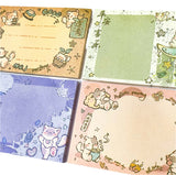 sticky memo memos pad note notepad uk cute kawaii cat cats kitten kittens colourful large big stationery shop store lilac pink green beige buff cream jumbo planner addict