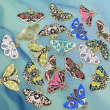 moth butterfly moths butterflies enamel charm charms pendant pendants gold tone metal craft supplies uk cute kawaii shop store