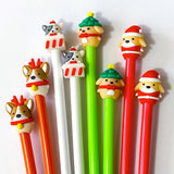 puppy dog dogs puppies pen pens black fineline fine line gel ink topper christmas festive cute kawaii stationery shop store supplies gift gifts uk green red white corgi grey