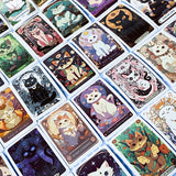 tarot card cards cat cats mystical magic magical laptop sticker stickers glossy pretty fun stationery uk cute kawaii gift gifts planner supplies kitty decorative