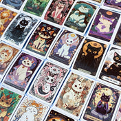 tarot card cards cat cats mystical magic magical laptop sticker stickers glossy pretty fun stationery uk cute kawaii gift gifts planner supplies kitty decorative